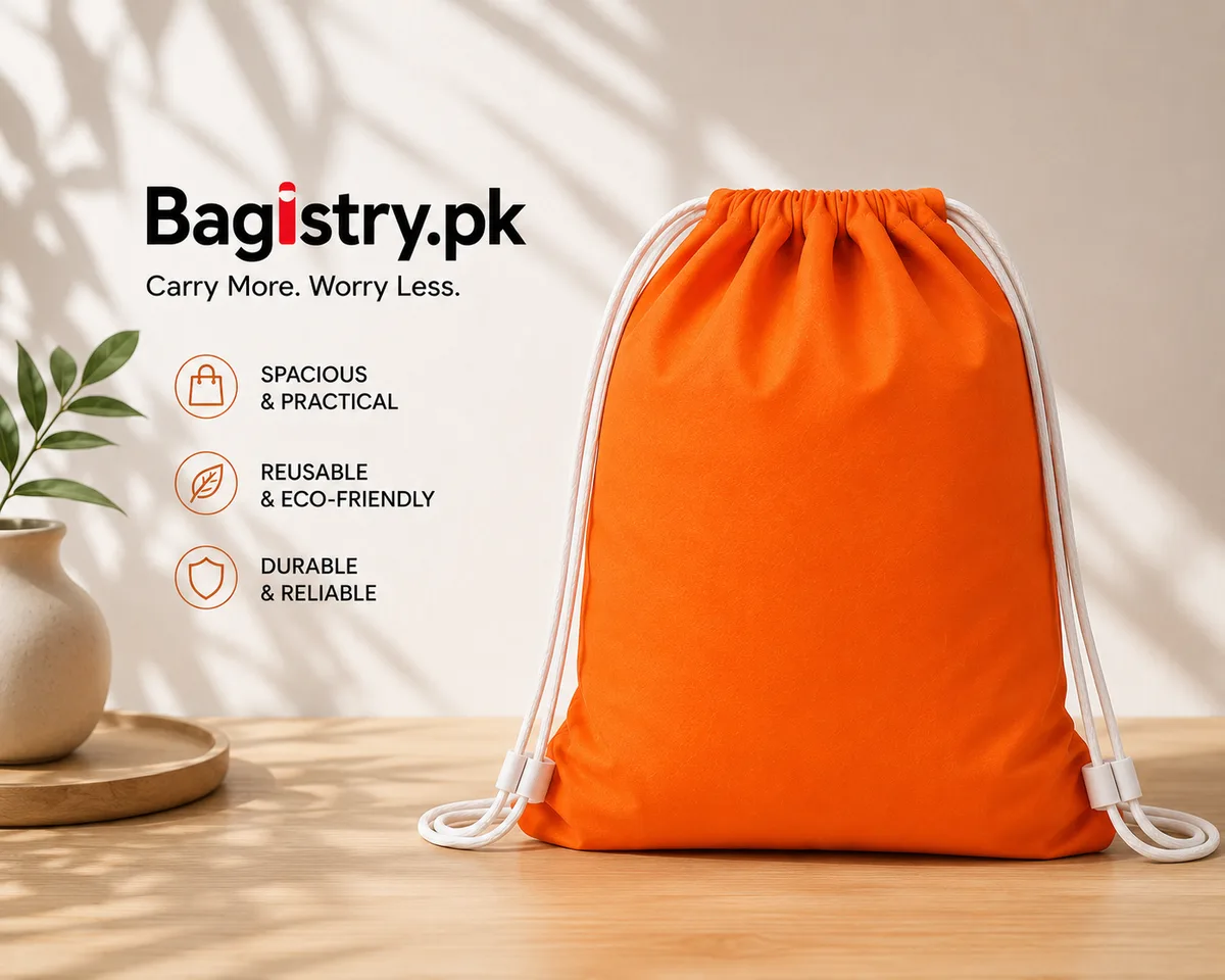 Drawstring Bag for Men & Women | Lightweight Gym Sack Backpack | Sports, Travel, School & Shopping Bag | Reusable Drawstring Backpack – Bagistry.pk